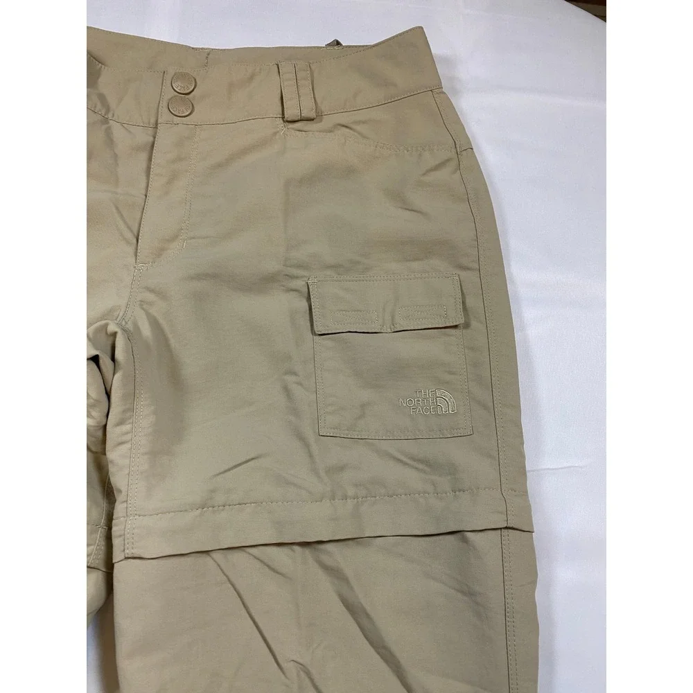 The North Face Women's Khaki Zip Off Convertible Cargo‎ Hiking Pants 10 Gorpcore
